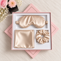 NANILUX Satin Travel Set – Pillowcase, Sleep Mask & Scrunchie